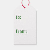 サンタクロース/クリスマス神父 ギフトタグ (裏面)