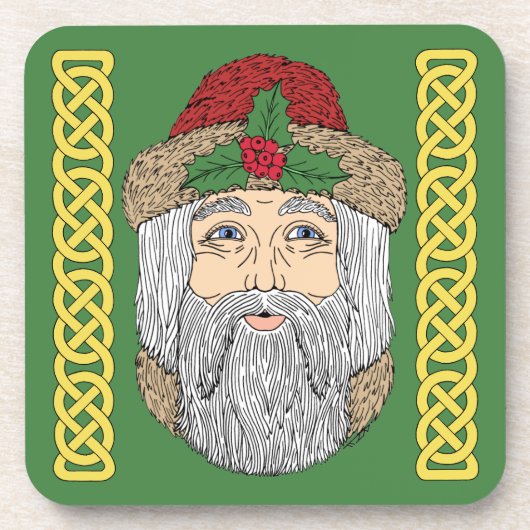 サンタクロース/クリスマス神父 コースター (正面)