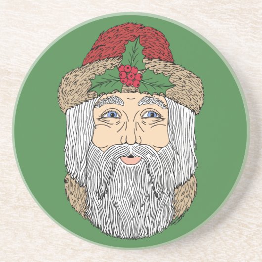 サンタクロース/クリスマス神父 コースター (正面)