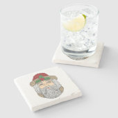 サンタクロース/クリスマス神父 ストーンコースター (横)