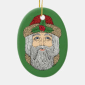 サンタクロース/クリスマス神父 セラミックオーナメント (裏面)