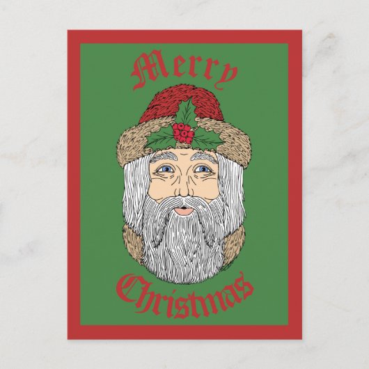 サンタクロース/クリスマス神父 ポストカード (正面)