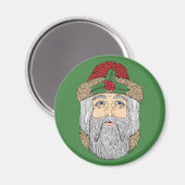 サンタクロース/クリスマス神父 マグネット (正面/裏面)