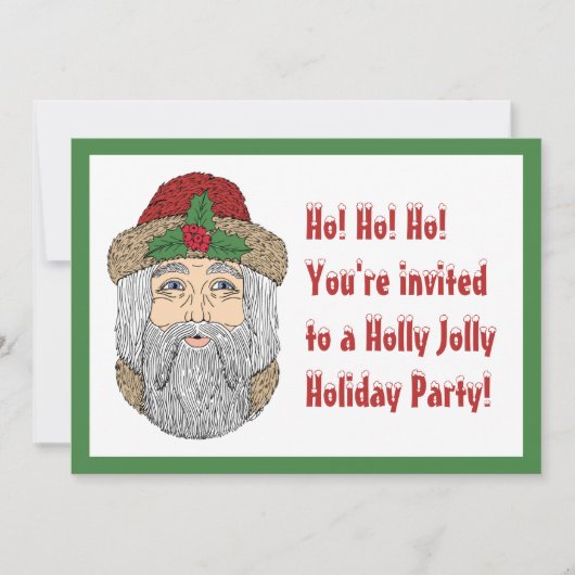サンタクロース/クリスマス神父 招待状 (正面)