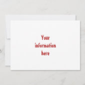 サンタクロース/クリスマス神父 招待状 (裏面)