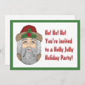 サンタクロース/クリスマス神父 招待状 (正面/裏面)