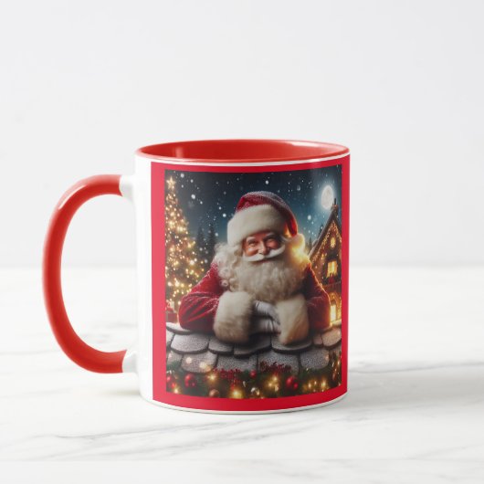 サンタクロース クリスマス かわいい コーヒーマグ マグカップ (左)