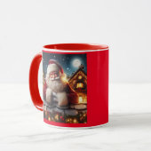 サンタクロース クリスマス かわいい コーヒーマグ マグカップ (正面左)