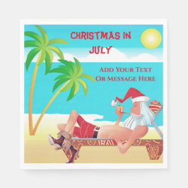 サンタクロース クリスマス・イン・ジュライ 夏のパーティー スタンダードランチョンナプキン