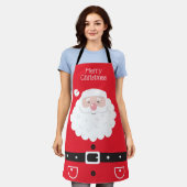 サンタクロース クリスマス エプロン (着用した状態)