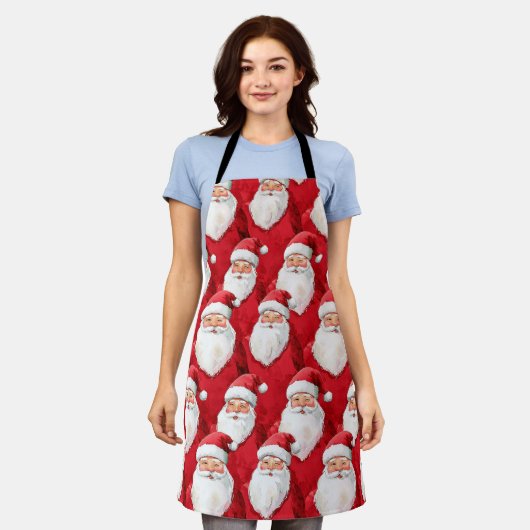 サンタクロース・クリスマス エプロン (着用した状態)