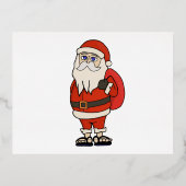 サンタクロース クリスマス サンダル 箔シーズンポストカード (正面)