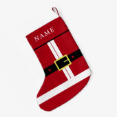 サンタクロース クリスマス ストッキング オーダーメイド 名前 (裏面 (吊り時))