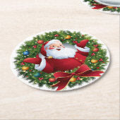 サンタクロース クリスマス セット 6点セット ラウンドペーパーコースター (アングル)