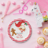 サンタクロース クリスマス ホリデー オープンハウス ペーパープレート (パーティー)