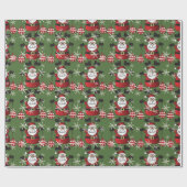 サンタクロース、クリスマス・ホー、ホー ラッピングペーパー (フラット)