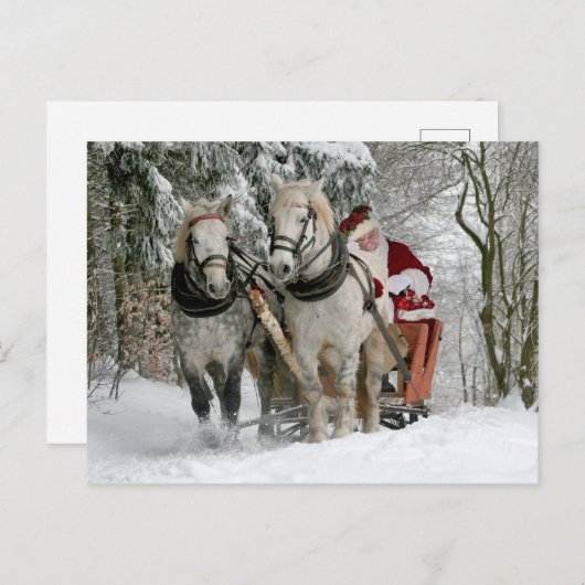 サンタクロース・クリスマス ポストカード (正面/裏面)