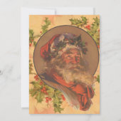 サンタクロース クリスマス ヴィンテージ ポートレート 招待状 (裏面)