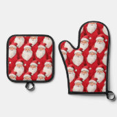 サンタクロース・クリスマス 鍋つかみ&鍋敷きセット (正面)