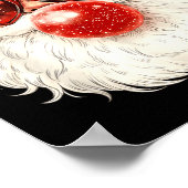 サンタクロース クリスマス 風船ガムを吹く サングラス ポスター (角)