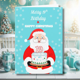 サンタクロース クリスマス 19歳の誕生日おめでとう  カード