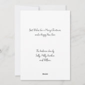 サンタクロース、クロース夫人、トナカイのルドルフ シーズンカード (裏面)