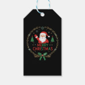 サンタクロース ゴールデンリース クリスマス ギフトタグ (正面)