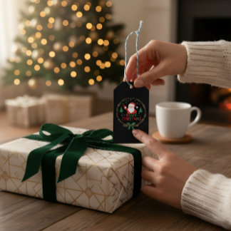 サンタクロース ゴールデンリース クリスマス ギフトタグ