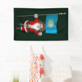 サンタクロース、サウスダコタ州旗 横断幕 (インサイチュ)