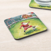 サンタクロース サッカー クリスマスパーティー コースター (左側)