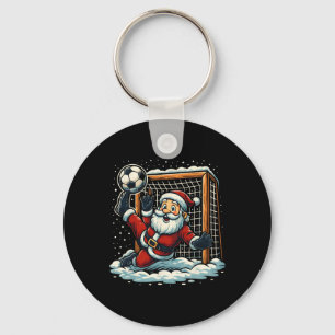 サンタクロース サッカー ゴールキーパー スポーツ 遊び クリスマス キーホルダー