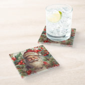 サンタクロース・サンニコラス・クリスマス ガラスコースター (アングル)