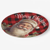 サンタクロース・サンニコラス・クリスマス ペーパープレート (アングル)