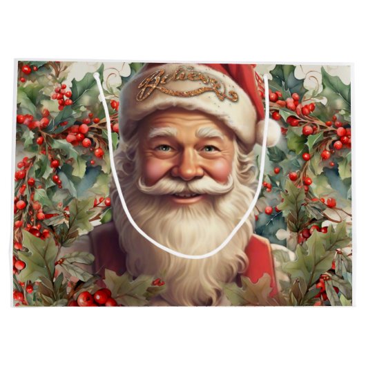 サンタクロース・サンニコラス・クリスマス ラージペーパーバッグ (裏面)