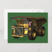 サンタクロース・ジャイアントダンプトラックの運転手 シーズンポストカード (正面/裏面)