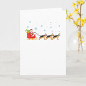 サンタクロース ジャーマンシェパード 犬 クリスマス カード (黄色い花)