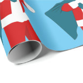 サンタクロース・ジョーバイデン氏・ブルー ラッピングペーパー (ロールコーナー)