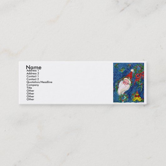 サンタクロース スキニー名刺 (正面)