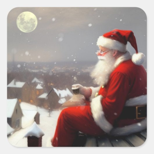 サンタクロース スクエアシール (正面)