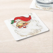 サンタクロース スクエアペーパーコースター (アングル)