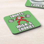 サンタクロース – スクワット、ミルク、クッキー コースター (左側)