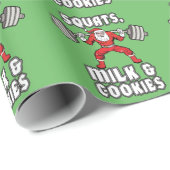 サンタクロース – スクワット、ミルク、クッキー ラッピングペーパー (ロールコーナー)
