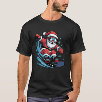 サンタクロース スノーボード クリスマス おもしろ ファミリー おそろい K Tシャツ