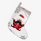 サンタクロース スモールクリスマスストッキング (正面 (吊り時))