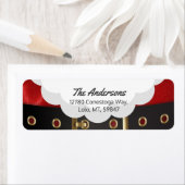 サンタクロース スーツ ホホホ クリスマス ハッピーニューイヤー ラベル (インサイチュ)