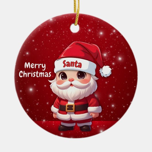 サンタクロース 🎅🎄 セラミックオーナメント (正面)