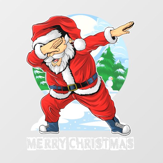 サンタクロース ダブステップダンス クリスマス ビジネス ウィンドウサイン (シート)