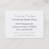 サンタクロース&チャイルドオンテレホンヴィンテージスタイル 名刺 (裏面)