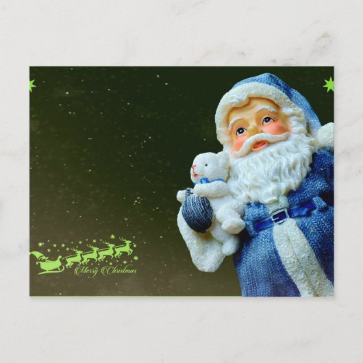 サンタクロース&テディベアクリスマス シーズンポストカード (正面)