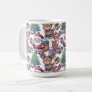 サンタクロース トナカイ柄 クリスマス コーヒーマグカップ